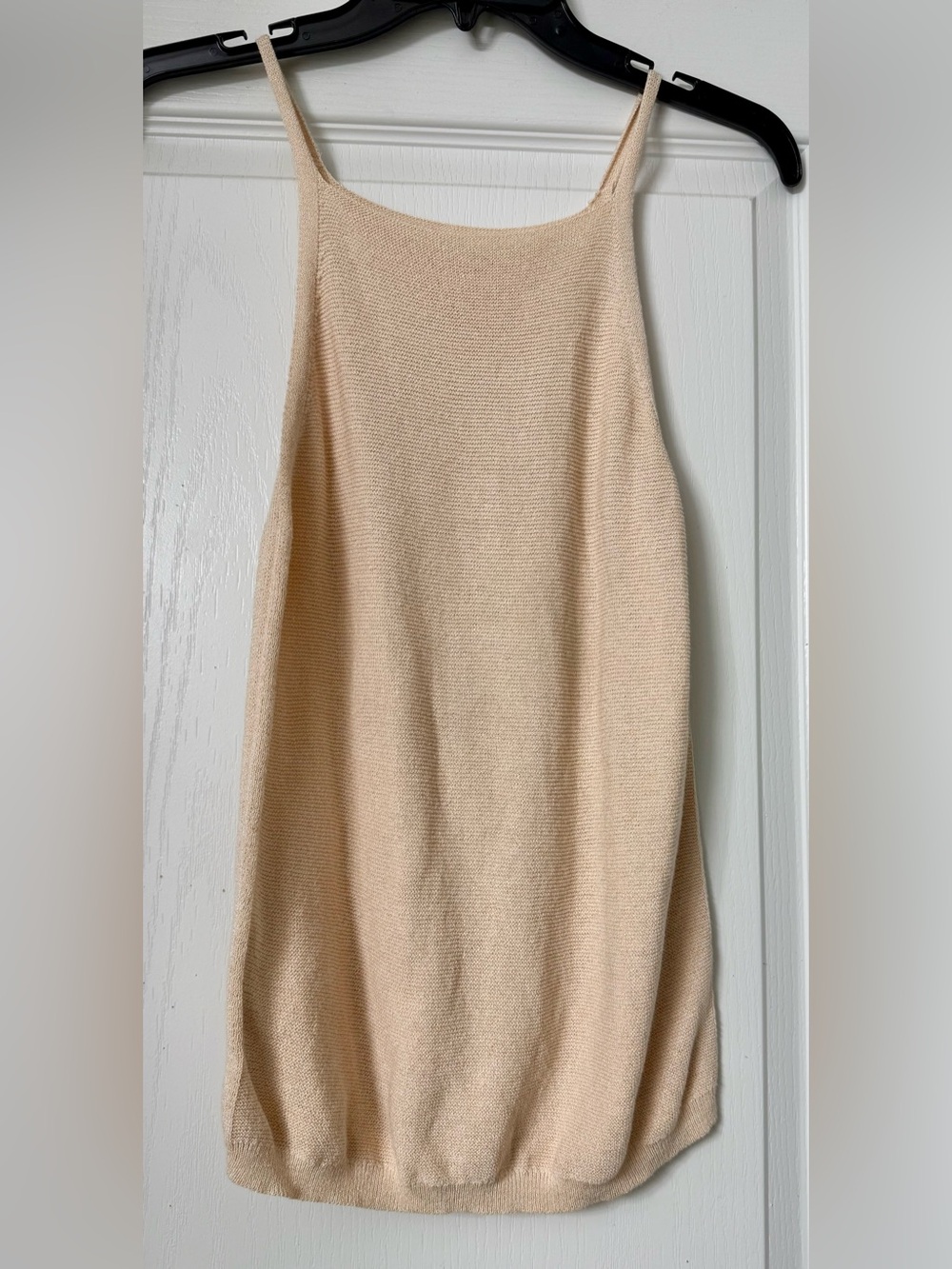 Women's Beige Knit Camisole Tank Top